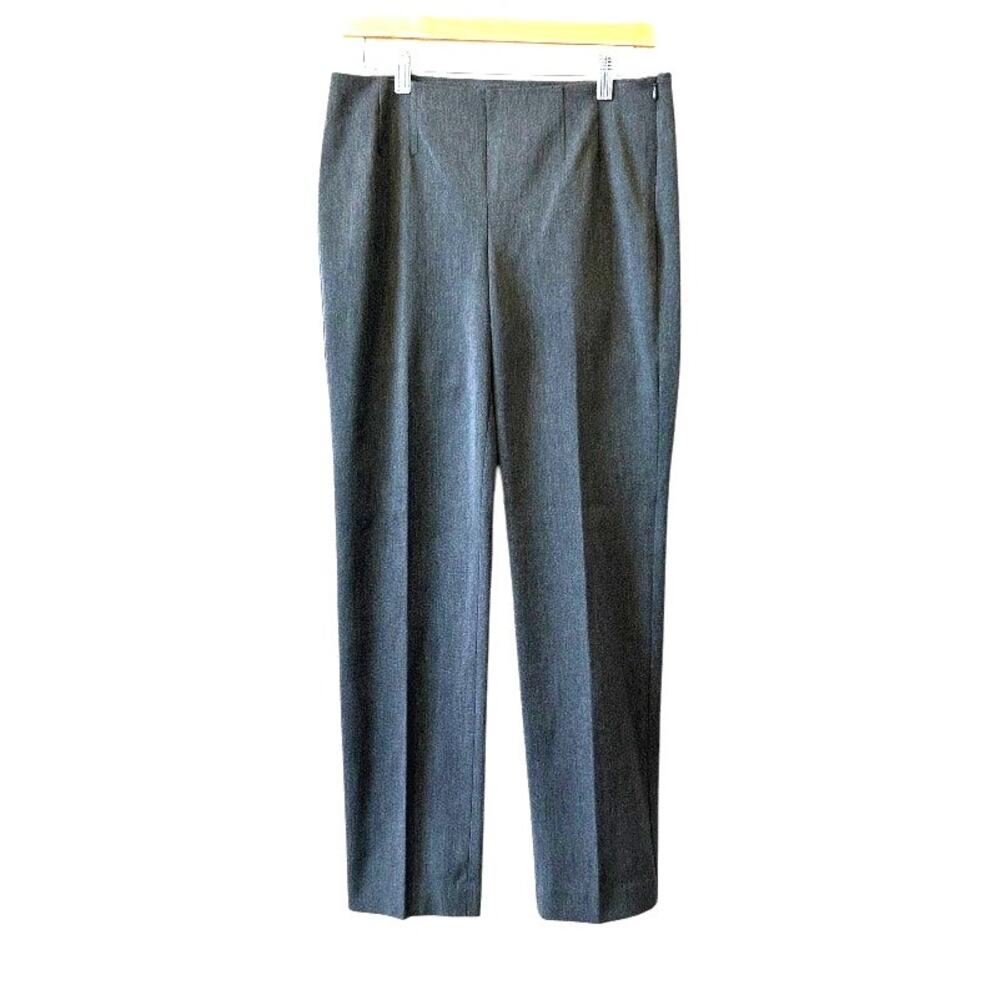Talbots Women's Flat Front Slim Leg Trouser Ankle Dress Pants Grey 4